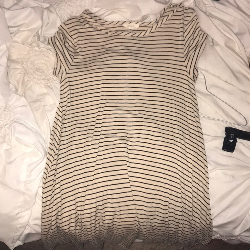 stripped shirt dress